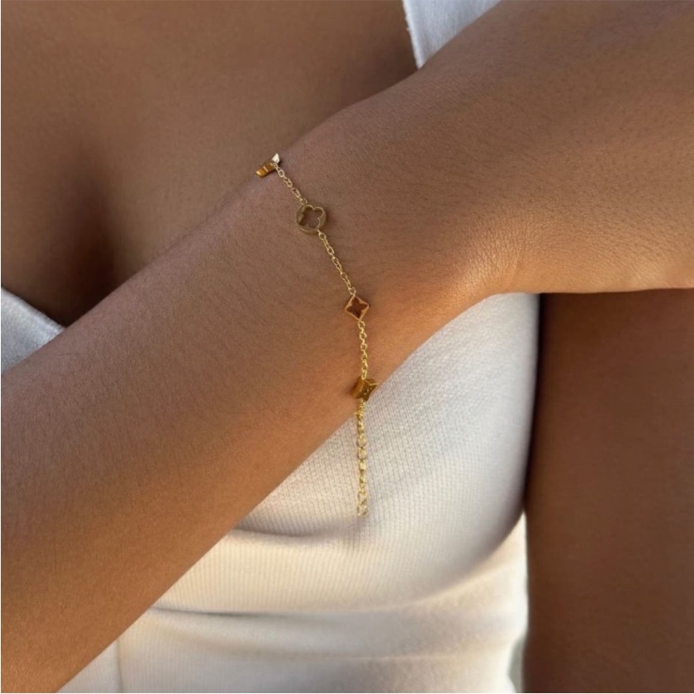 + ADORNIA + Clover Charm Station Bracelet - Picture 2 of 3